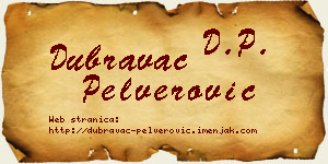 Dubravac Pelverović vizit kartica
